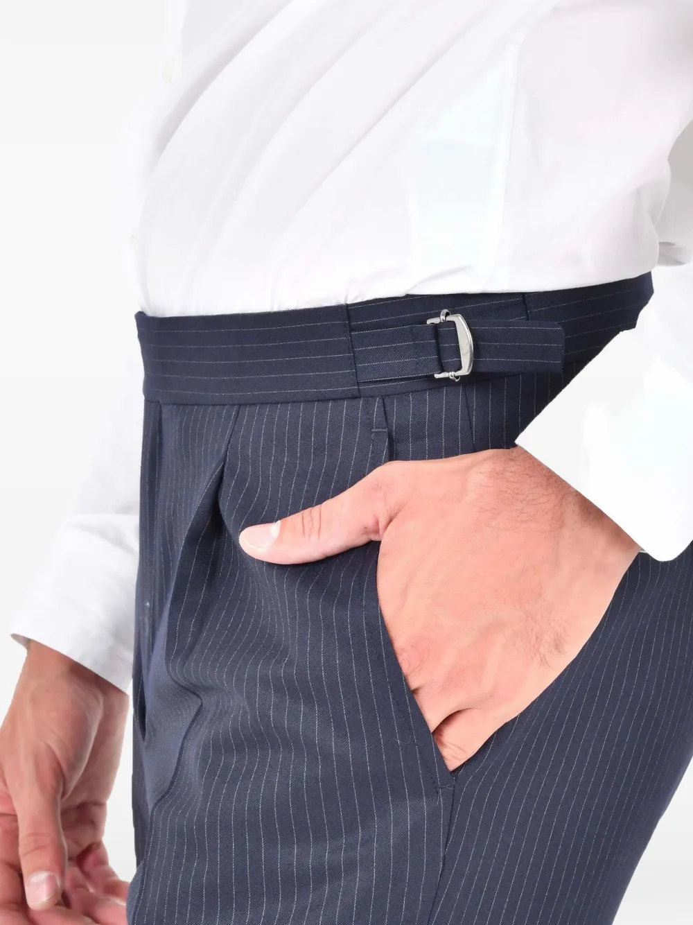 FRANZESE COLLECTION Blazer met krijtstreep Blauw