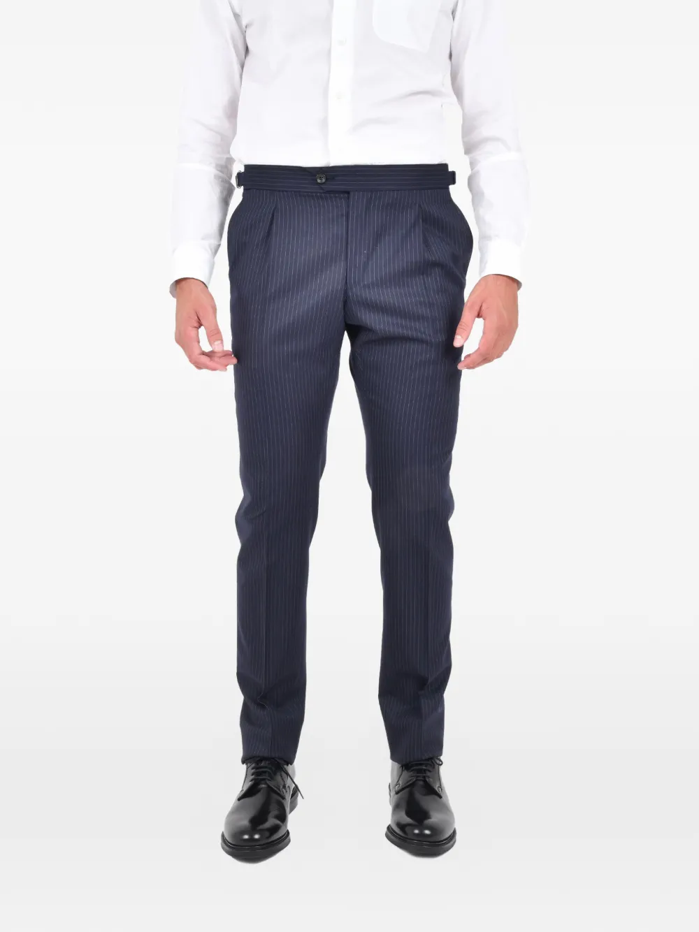 FRANZESE COLLECTION Blazer met krijtstreep Blauw