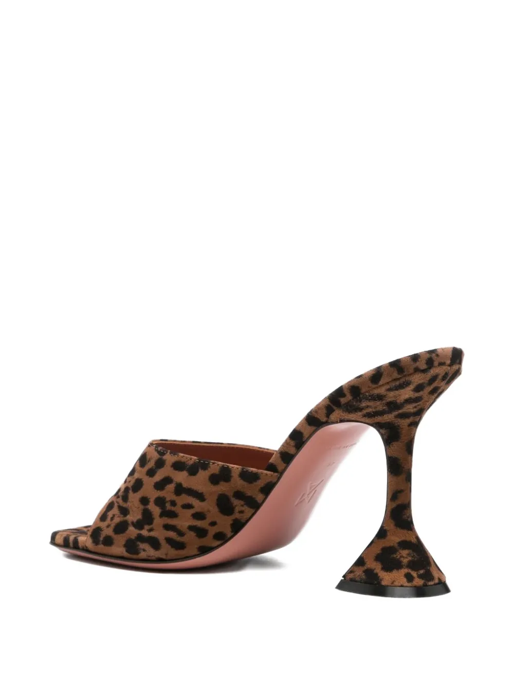 Amina Muaddi 95mm Lupita Square-toe Leopard Sandals In Multi