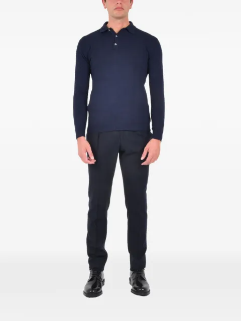 FRANZESE COLLECTION ribbed polo collar