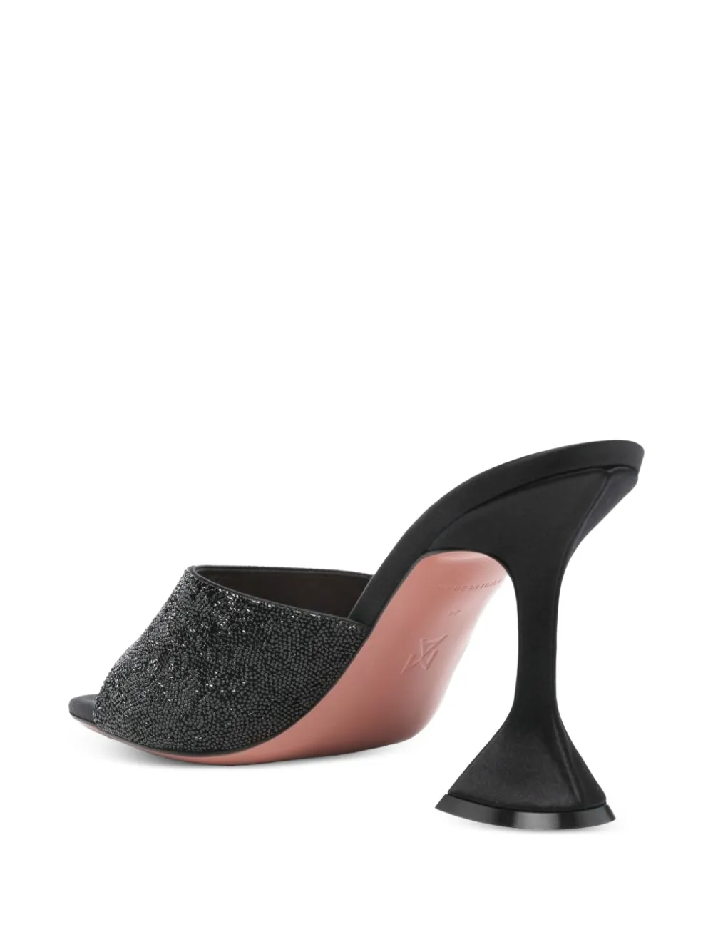 Amina Muaddi 95 mm Lupita sandalen verfraaid met kristallen Zwart