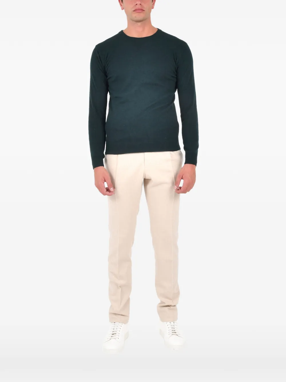 FRANZESE COLLECTION Maglione girocollo a coste | verde | Image 1