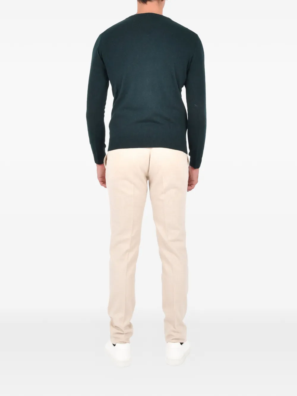 FRANZESE COLLECTION ribbed crew-neck sweater - Groen