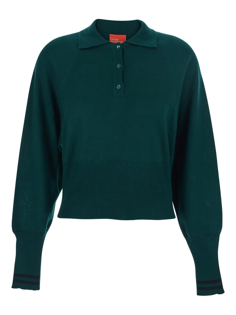 Merci long-sleeve polo top - Verde