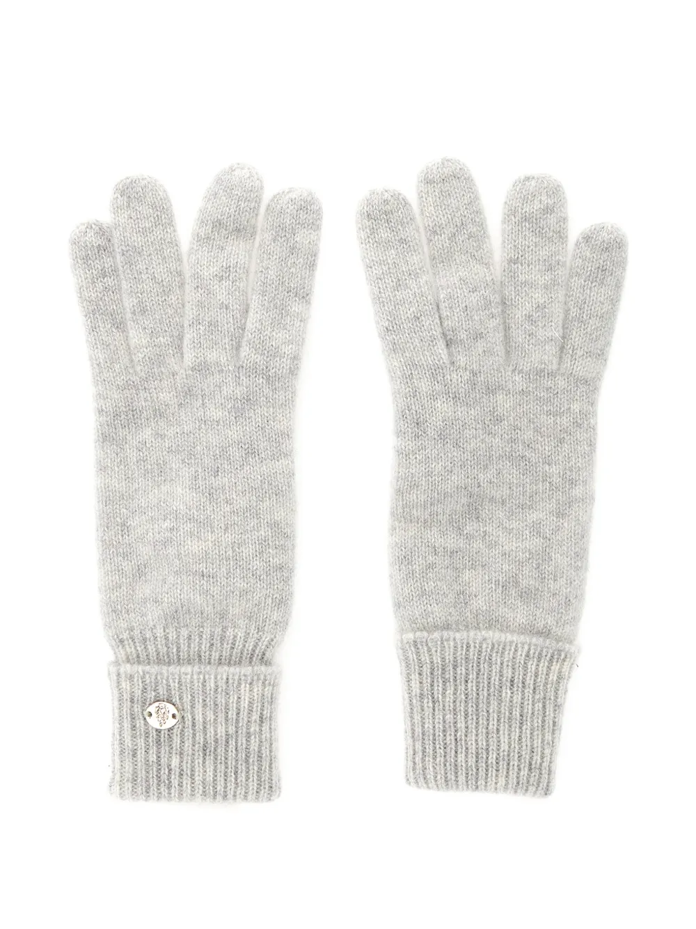 Helen Kaminski Blaire logo-charm knitted gloves - Grigio
