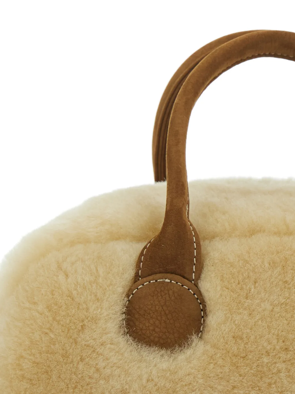 Margesherwood Shearling Tote Bag In Neutral