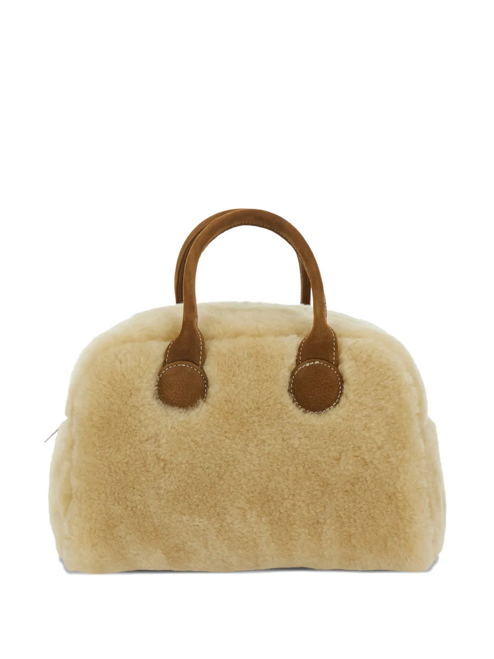 Margesherwood Shearling Tote Bag In Neutral