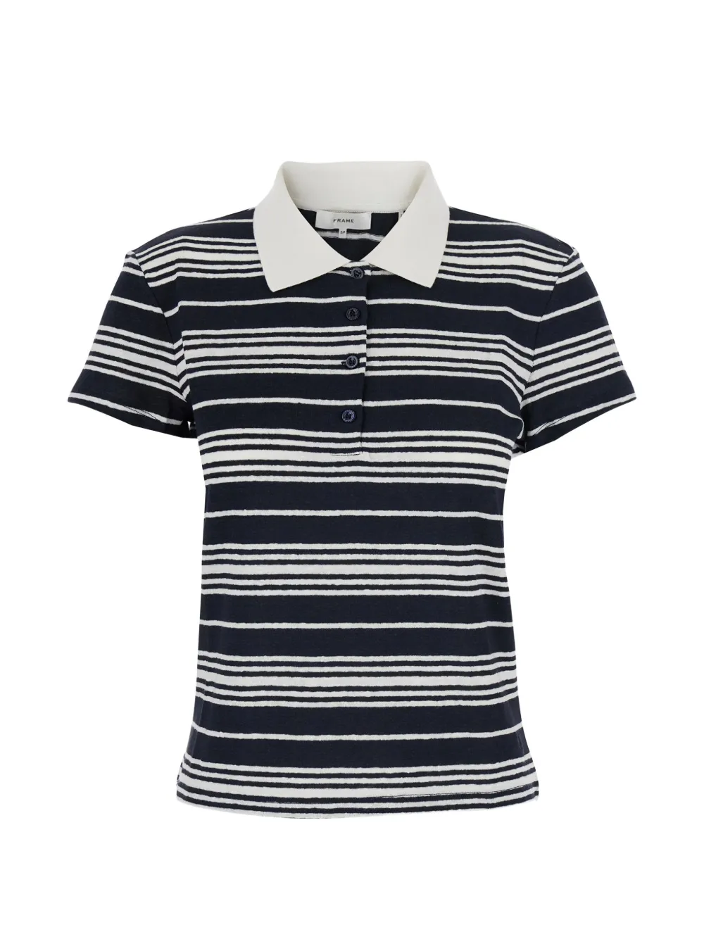 FRAME striped polo top - Blau