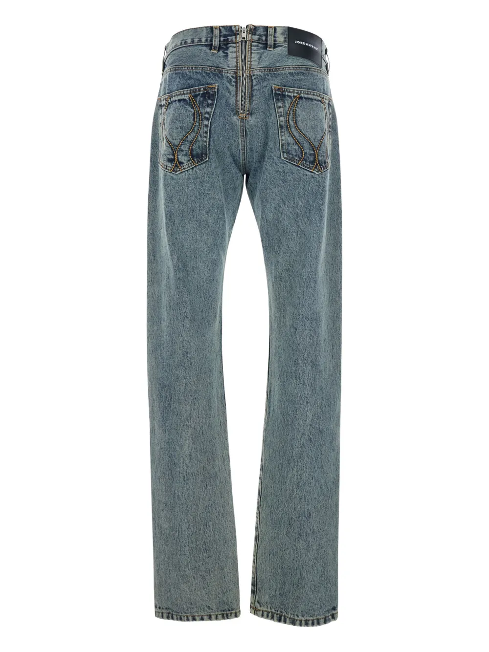 JORDANLUCA zip-pocket logo-patch jeans - Blauw