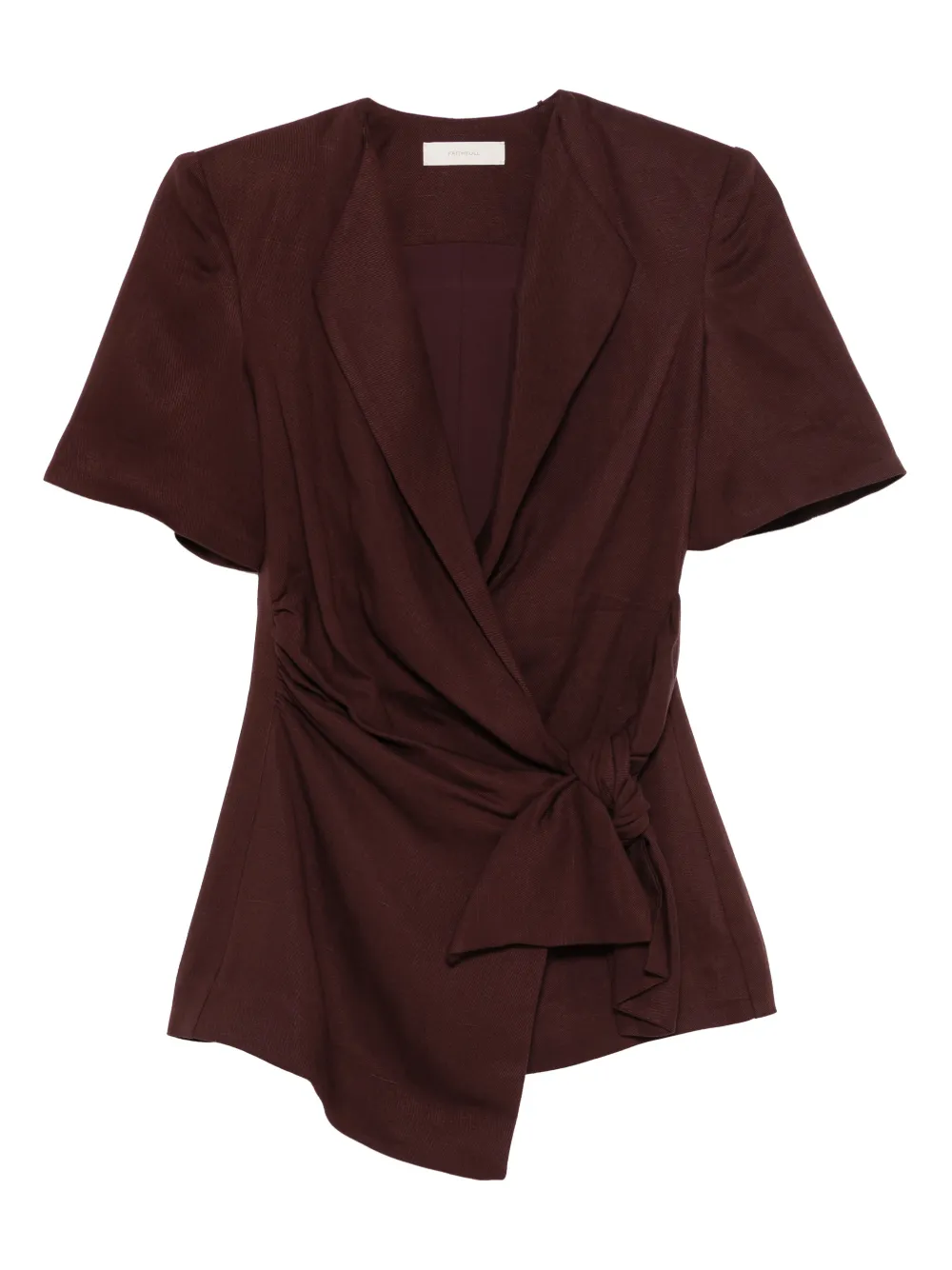 Faithfull The Brand Ida Tie-detail Jacket In Brown