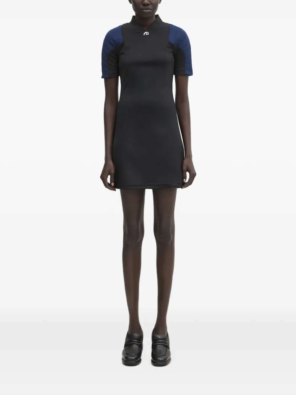 Adidas x Miaou mini-jurk met logo en korte mouwen Zwart