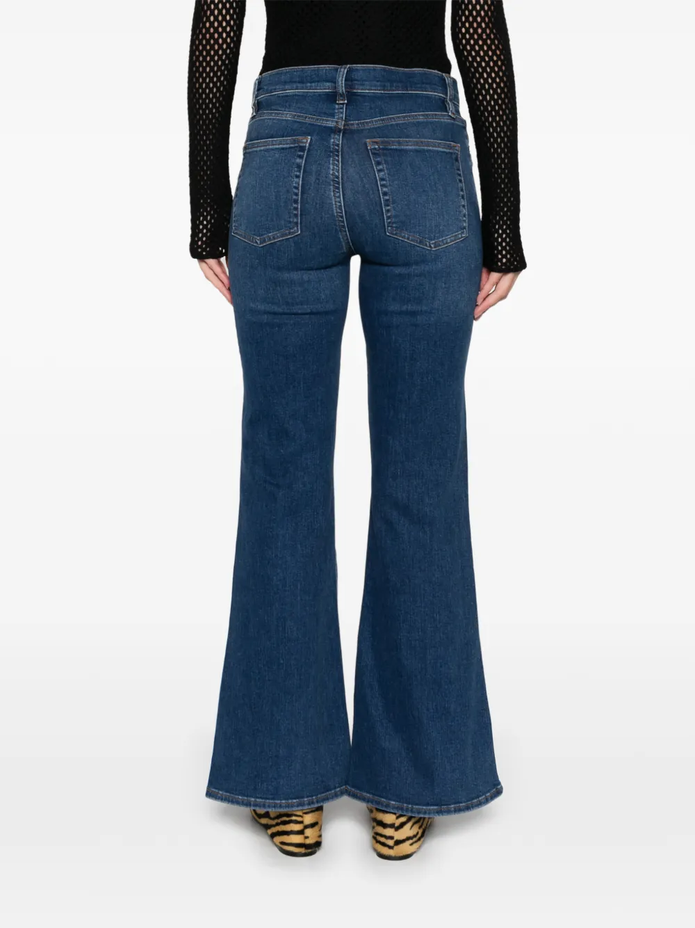 Frame Flared Jeans In Blue