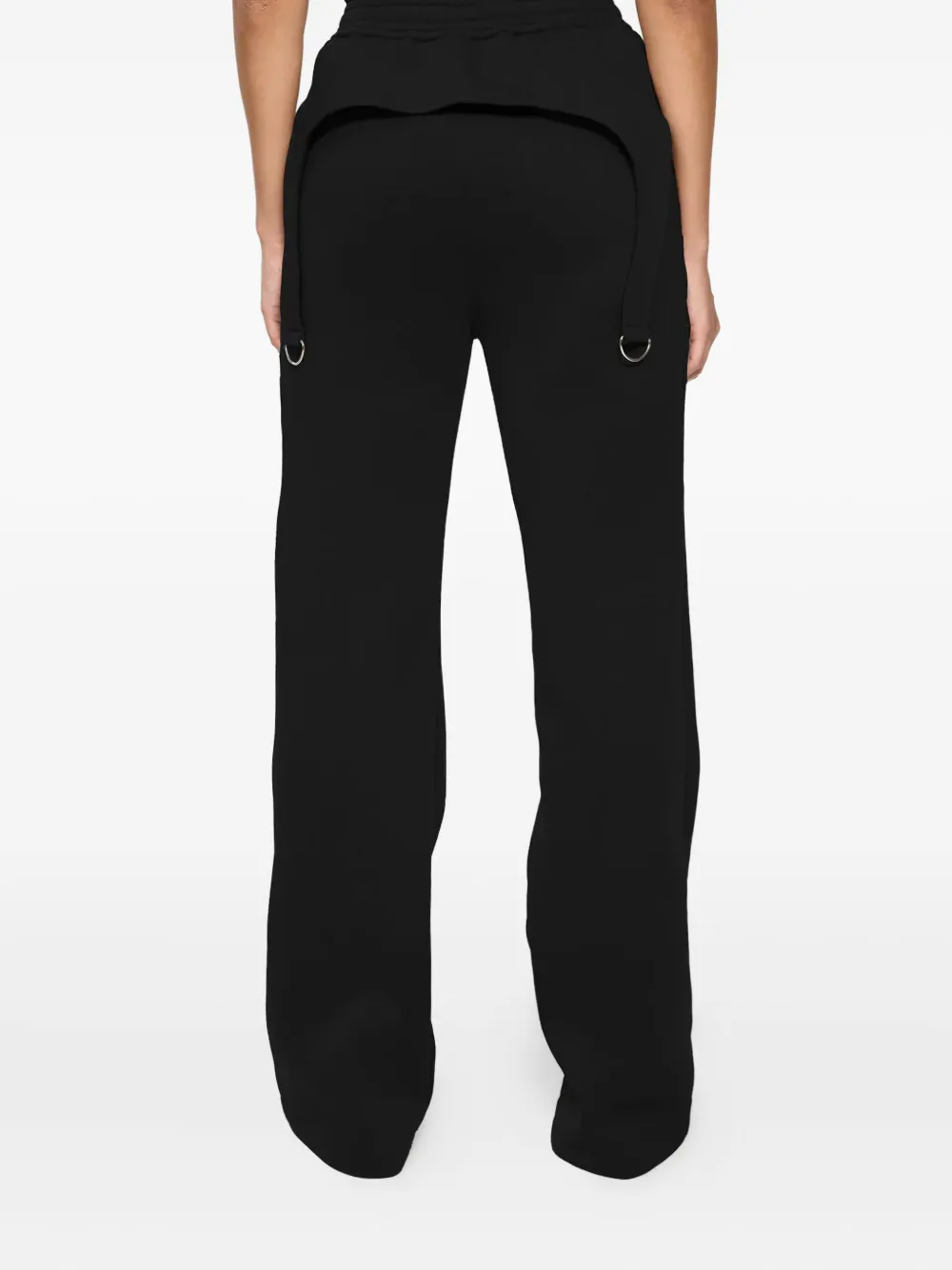 Hamza Goddess Garter-strap Track Pants In Black