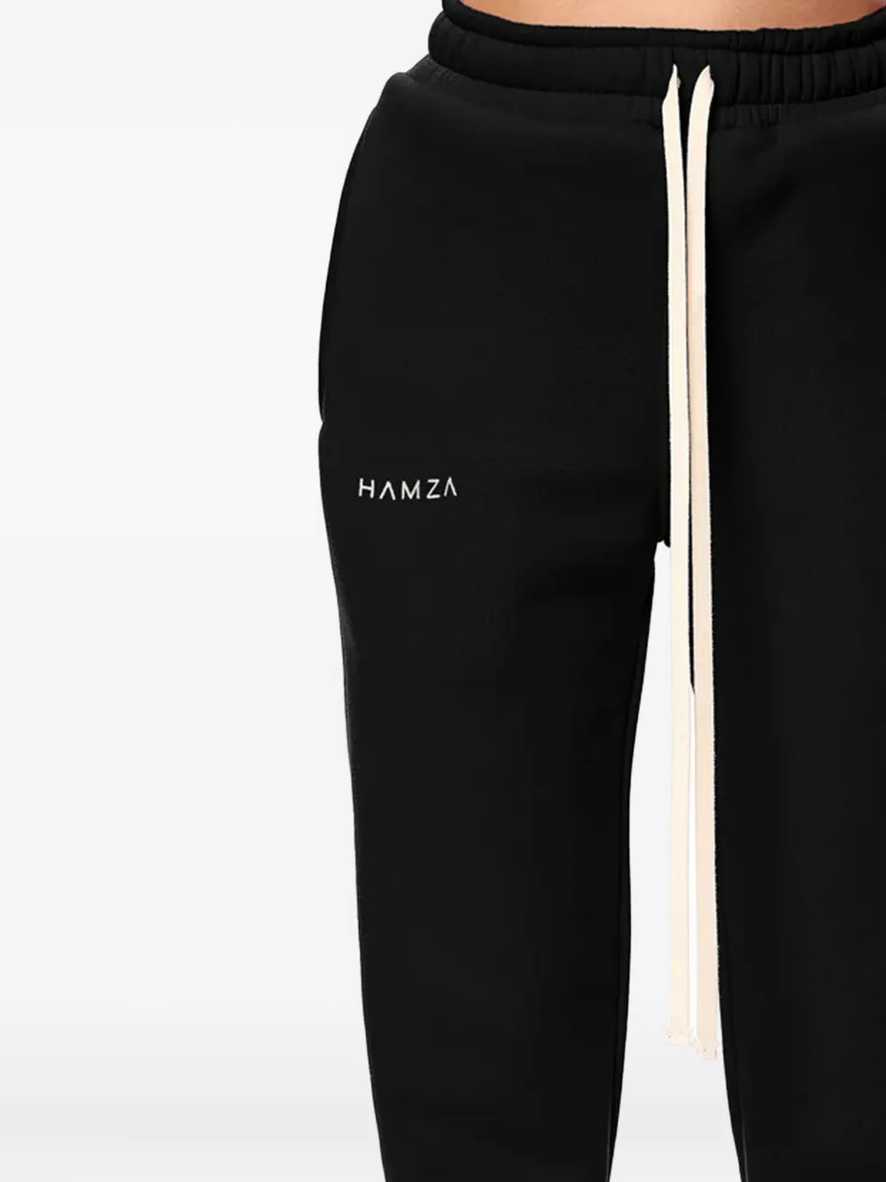 Hamza Blank V2 Drawstring-fastening Logo-detail Track Pants In Black