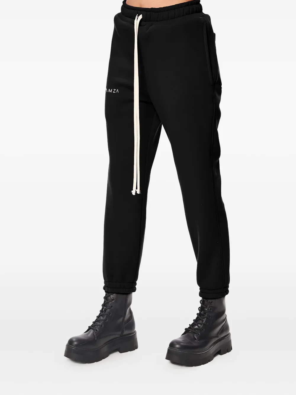 Hamza Blank V2 Drawstring-fastening Logo-detail Track Pants In Black
