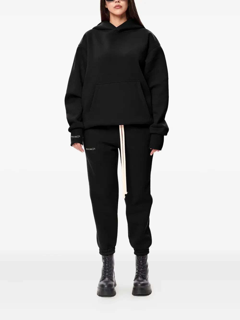 HAMZA Blank V2 drawstring-fastening logo-detail track pants - Zwart