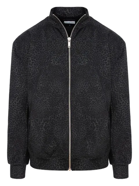 HAMZA animal-print zip-fastening jacket