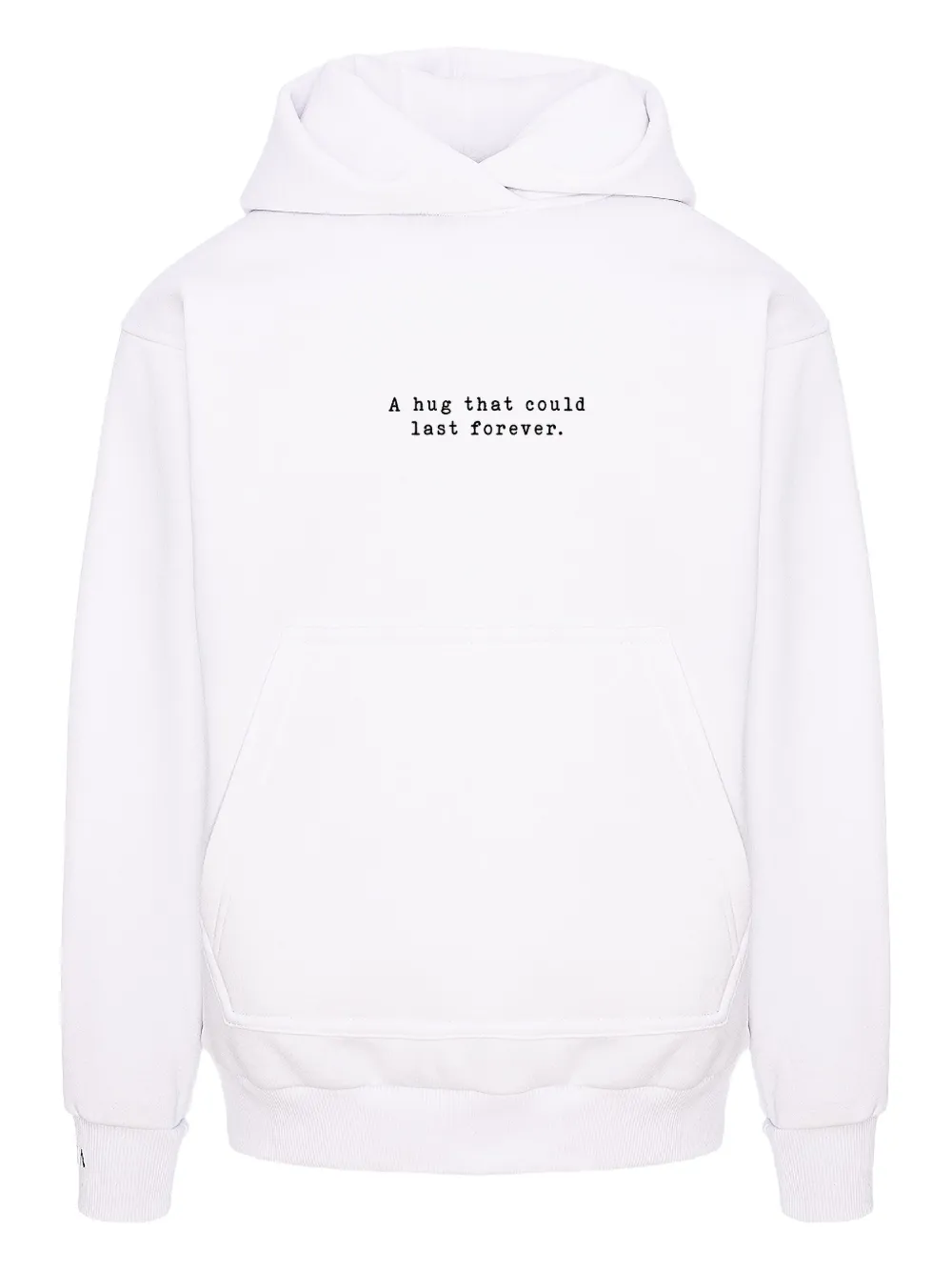 Hamza A Hug Kangaroo-pocket Hoodie In White