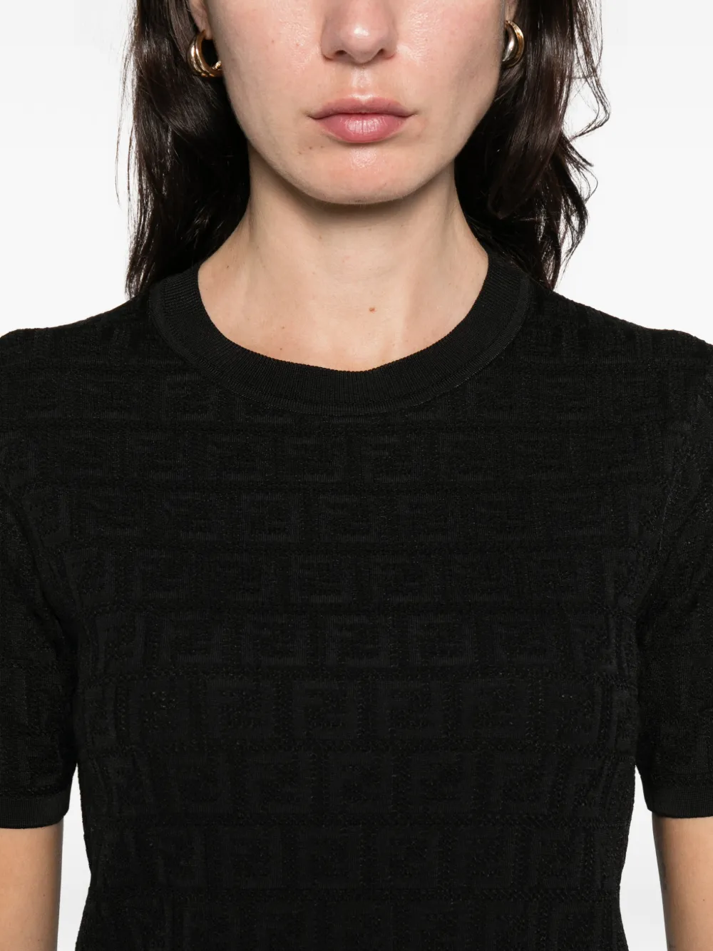 pattern short-sleeve top