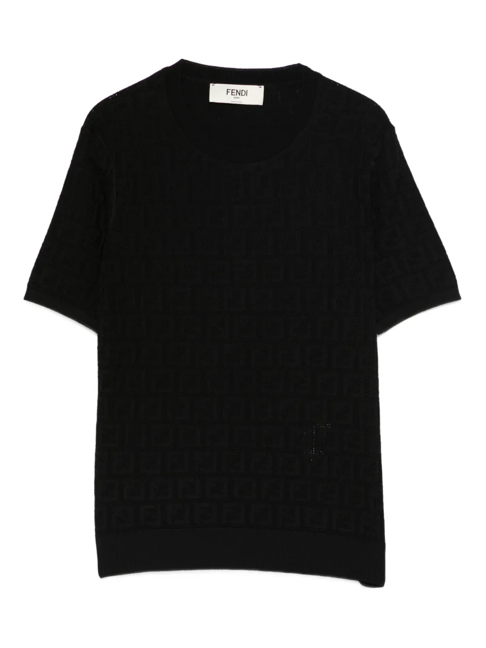 FENDI pattern short-sleeve top | Black | Image 1