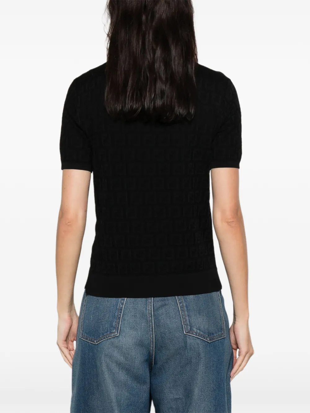 pattern short-sleeve top