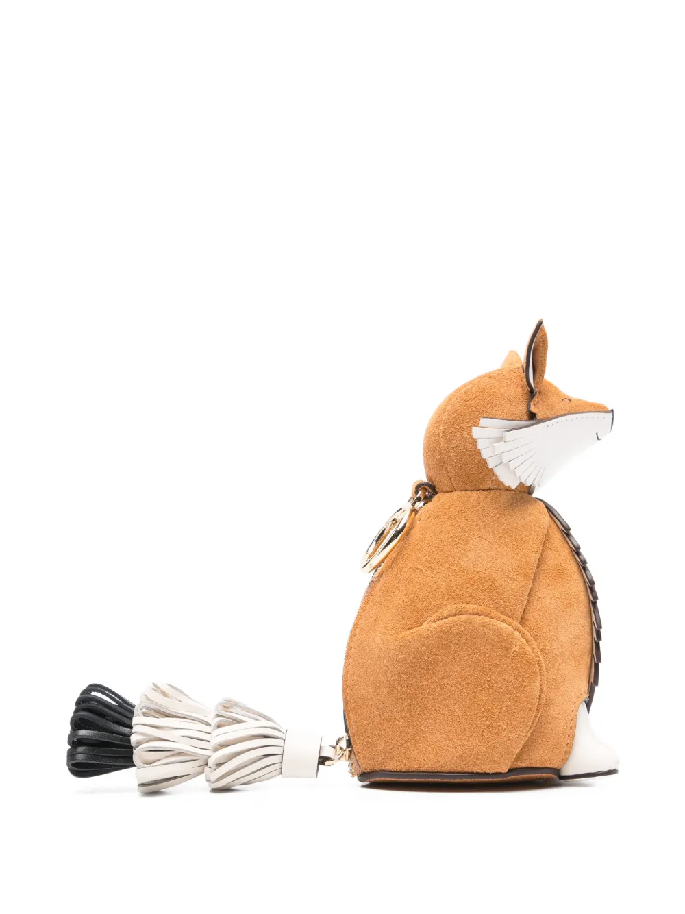 Kate Spade fox tassel keyring - Marrone