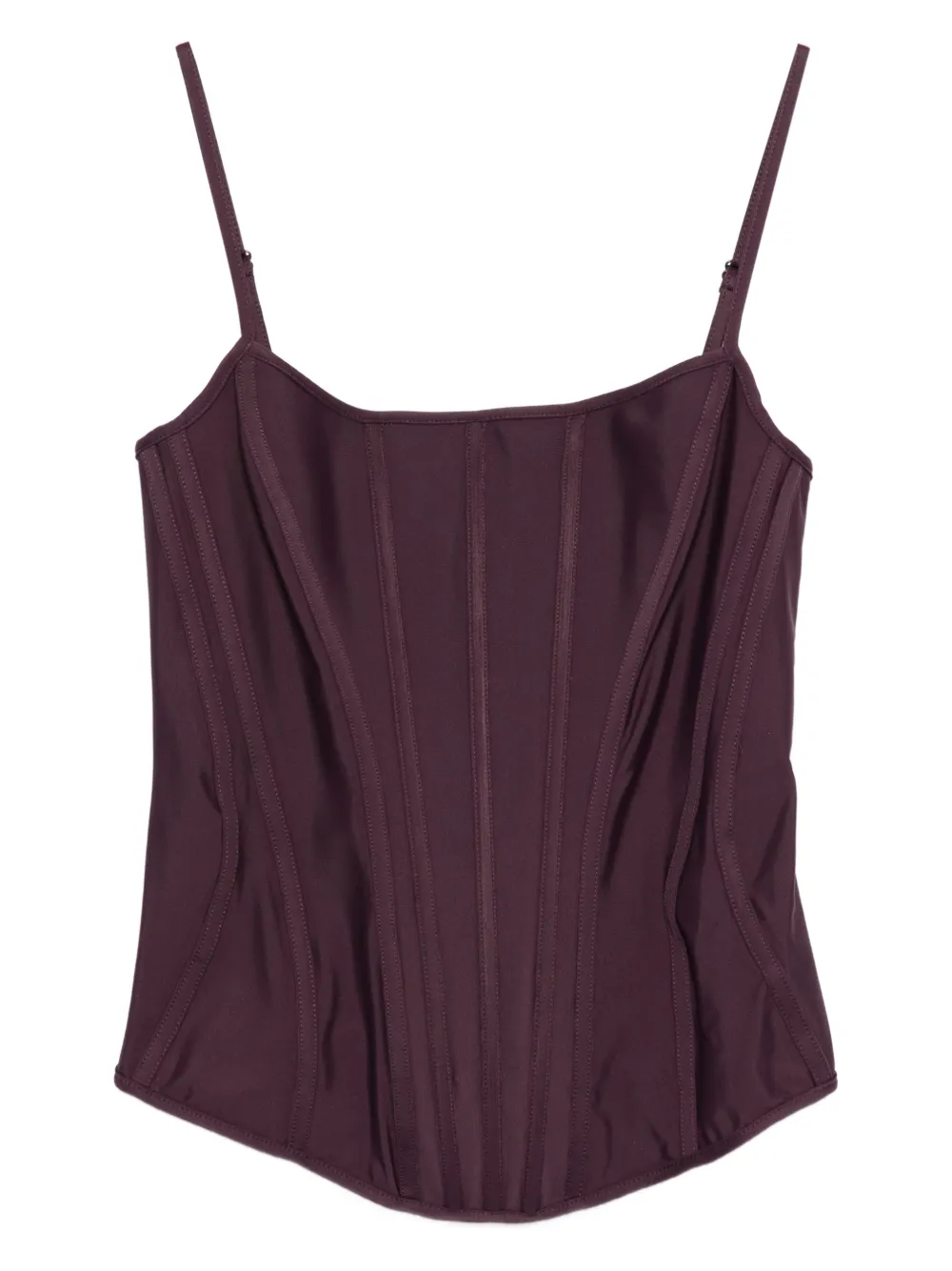 Mugler Boned Top In Purple