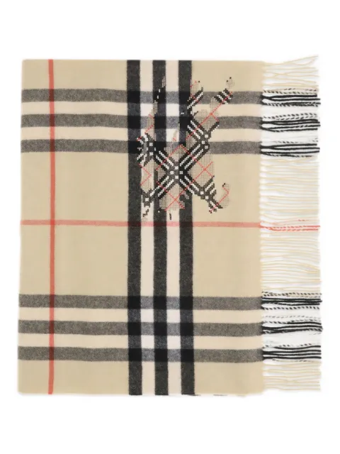 Burberry Check Equestrian Motif Scarf