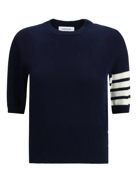 Thom Browne playera con motivo de rayas en intarsia