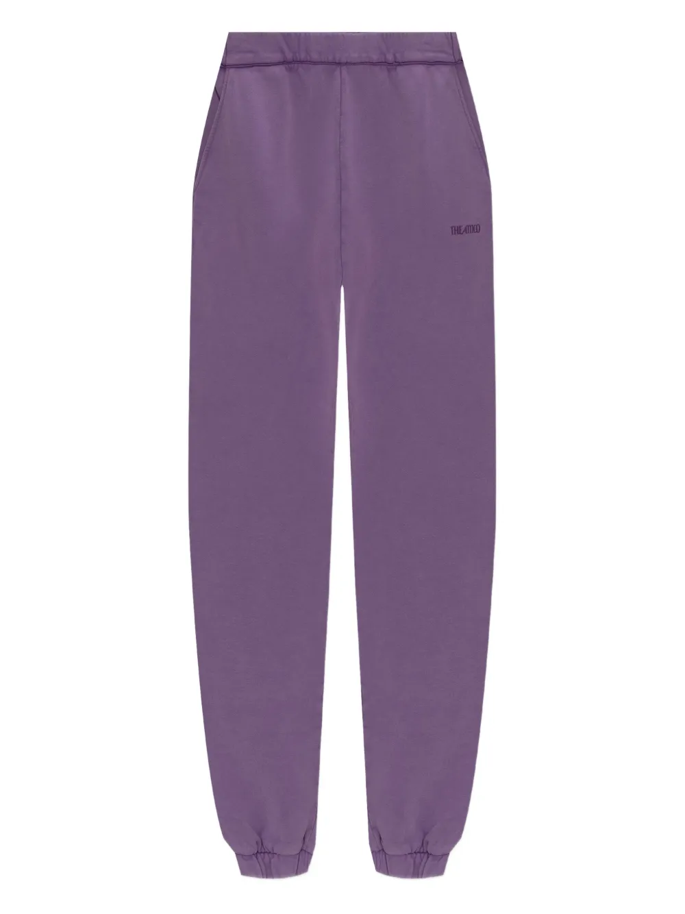 Attico Logo-embroidered Track Pants In Purple