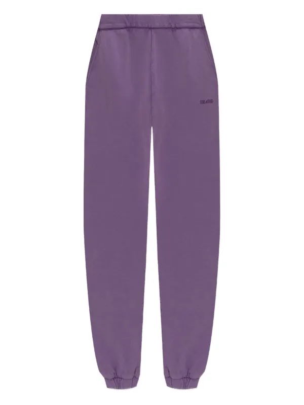 The Attico Logo-embroidered Track Pants in Purple