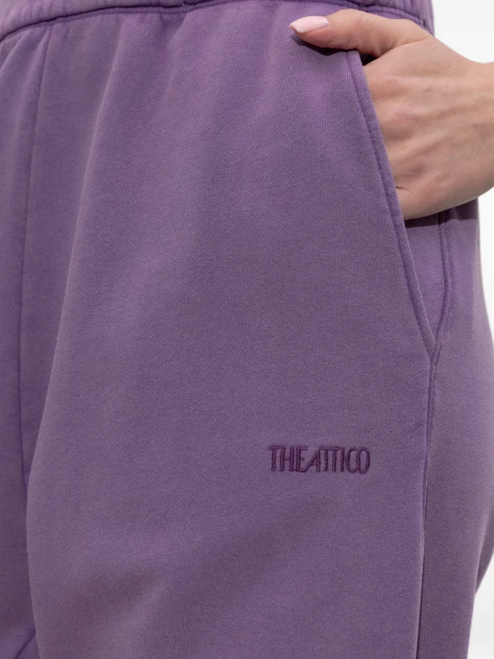 The Attico Trainingsbroek met geborduurd logo Paars