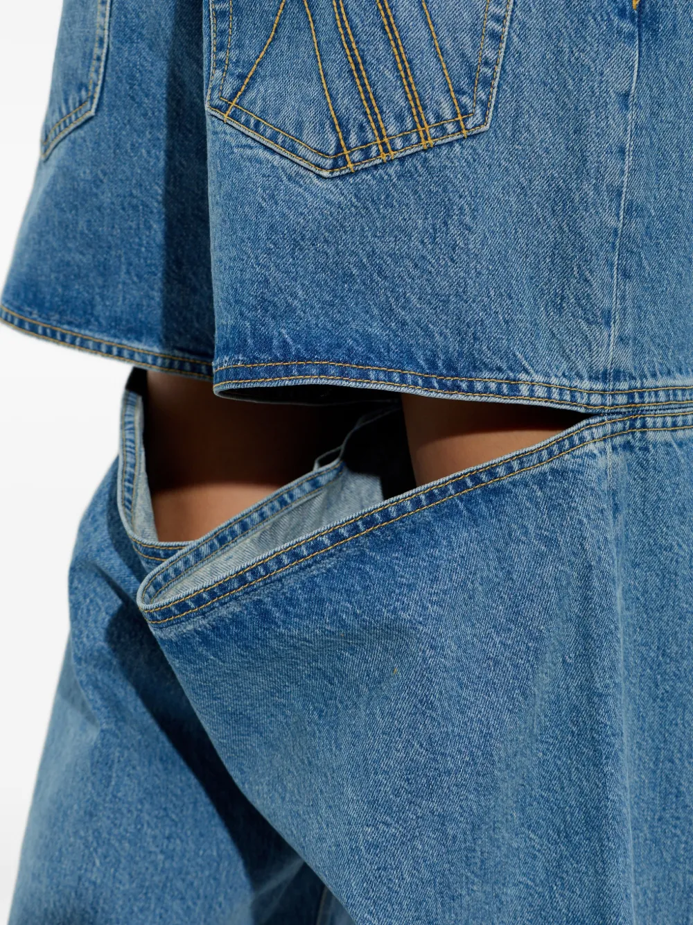 The Attico Uitgesneden jeans Blauw