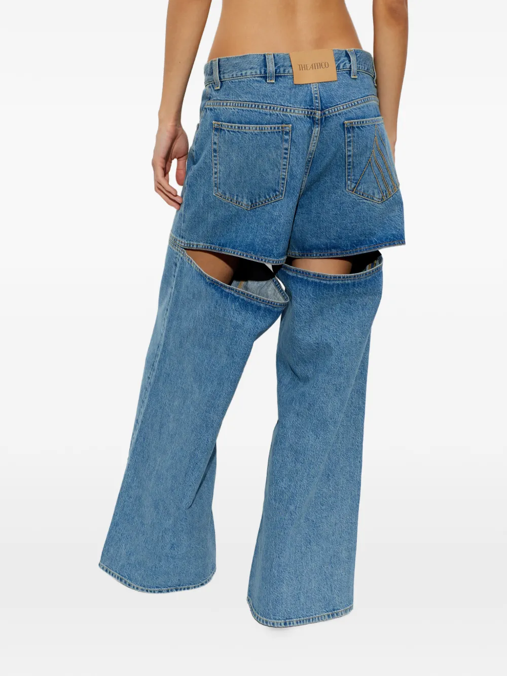 The Attico Uitgesneden jeans Blauw