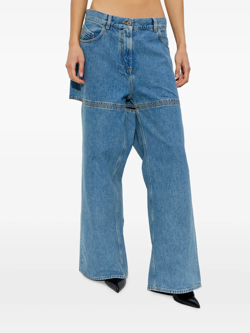  The Attico Cutout Jeans - Blue 