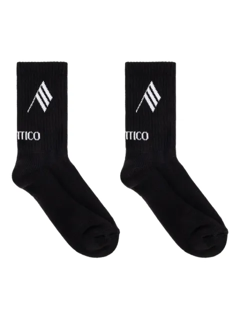 The Attico logo-detail ribbed socks 
