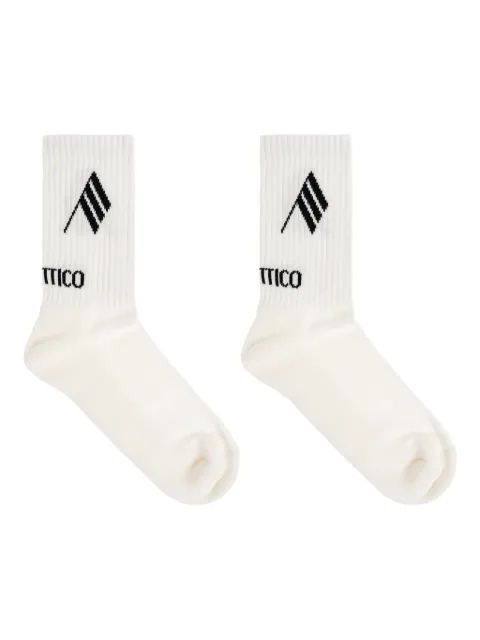 The Attico chaussettes côtelées à logo