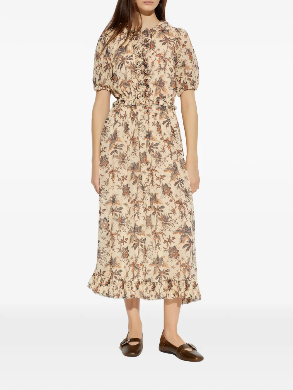 Ulla Johnson Rosamunde Floral Midi Dress In Multi