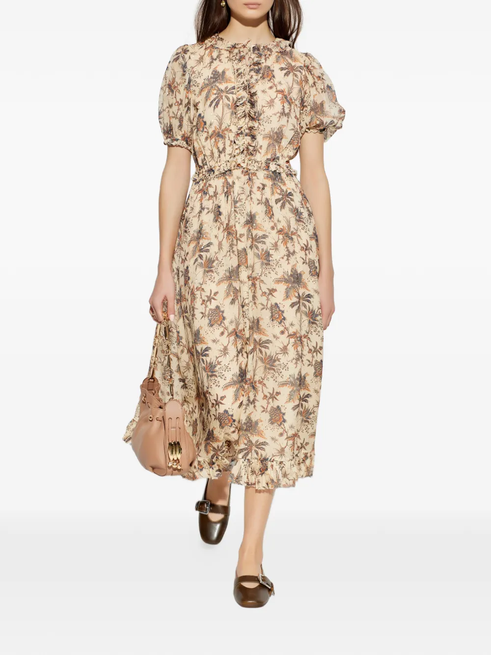 Ulla Johnson Rosamunde Floral Midi Dress In Multi