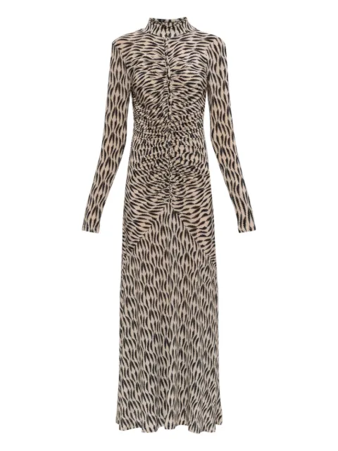 Ulla Johnson Ida long-sleeve ruched turtleneck maxi dress 