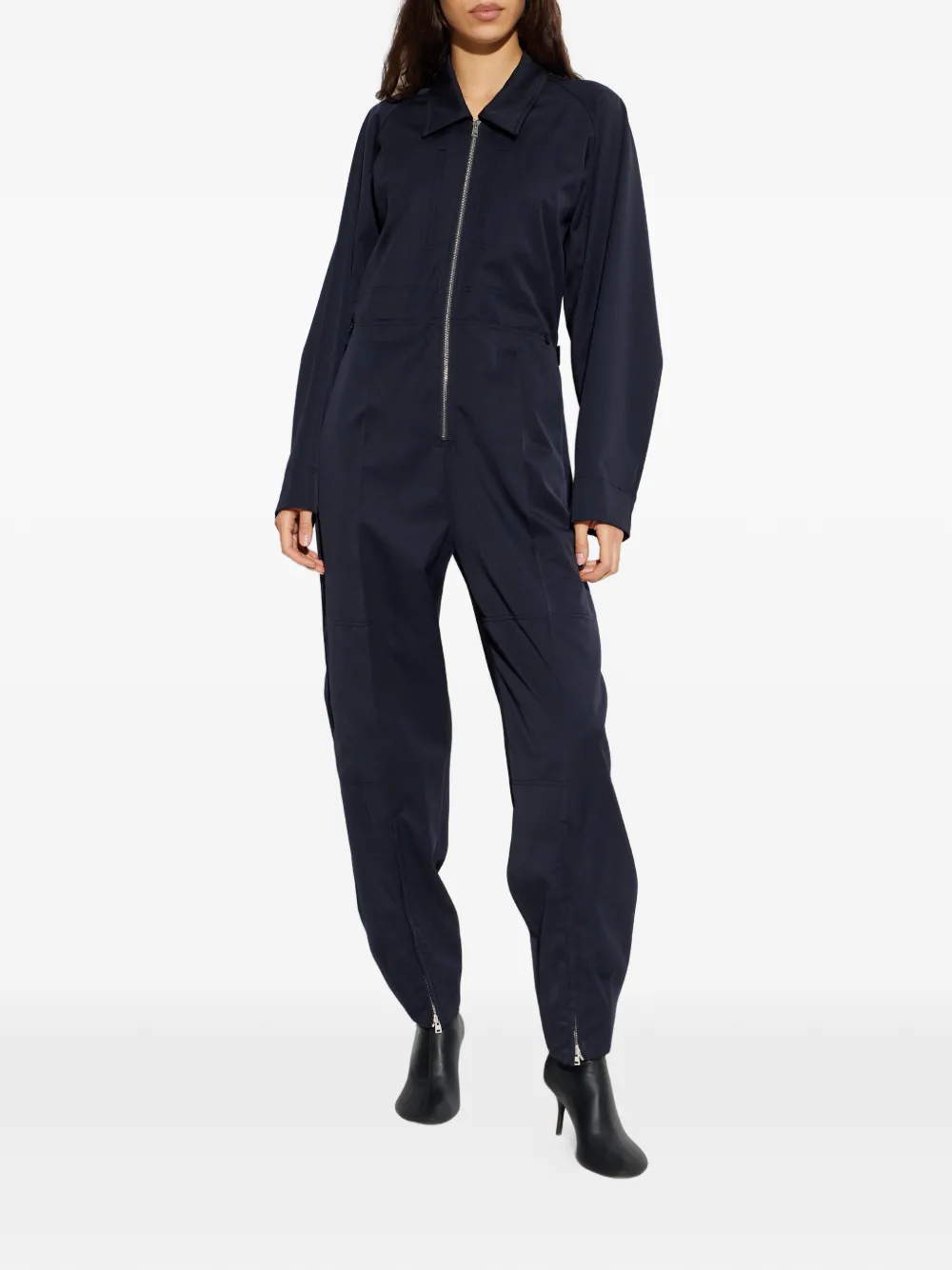 Victoria Beckham Zip-fastening Jumpsuit In Blue