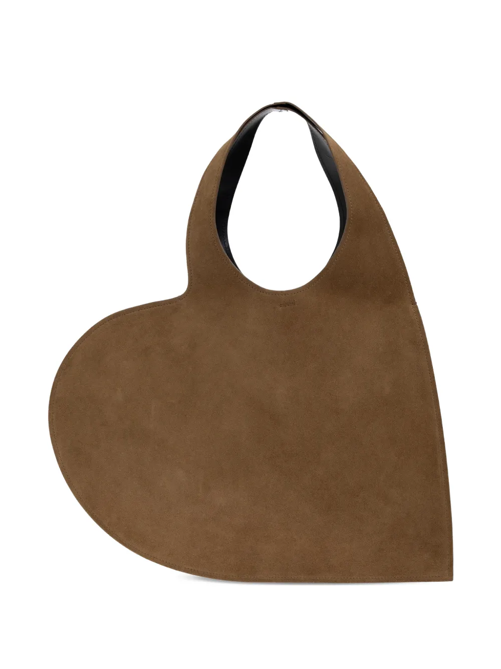 Coperni Large Double Heart Leather Tote Bag In Neutral