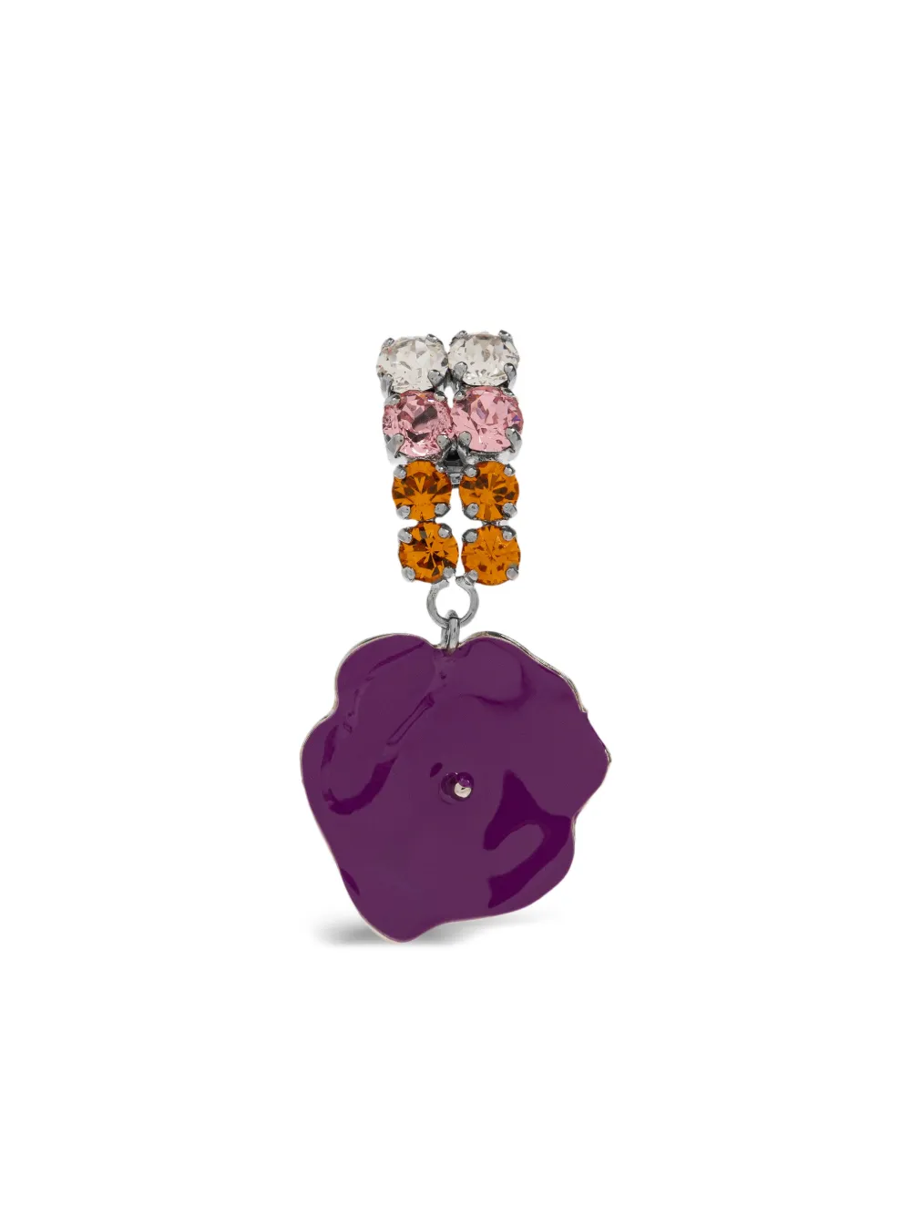 flower-design embellished earrings