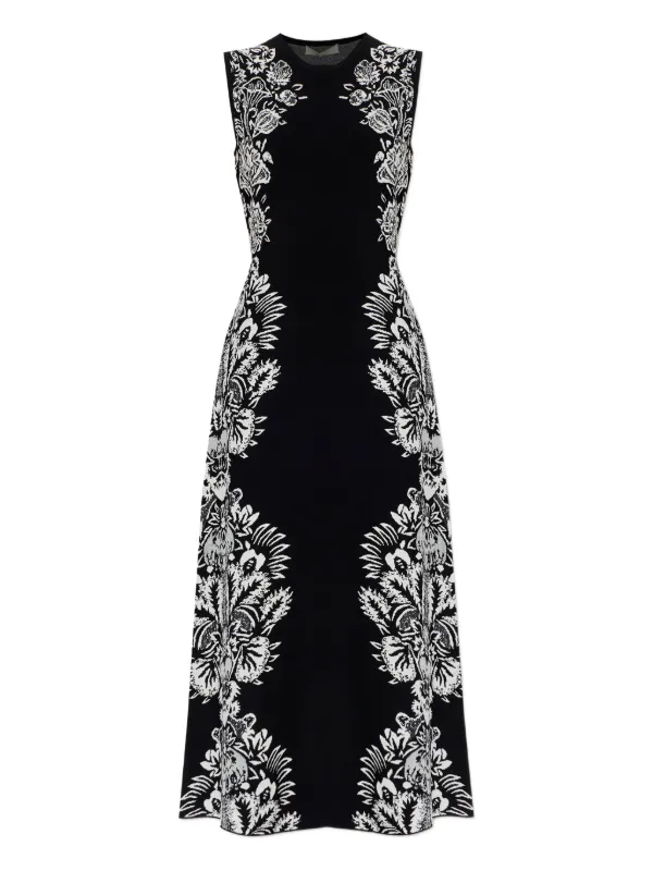 Ulla Johnson Liana Floral-pattern Sleeveless Maxi Dress in Black