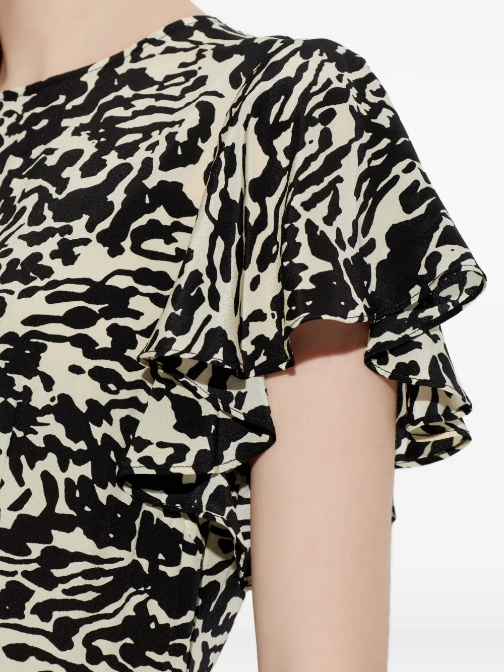 Ulla Johnson Amaia Ruffled Animal-print Maxi Dress In Black