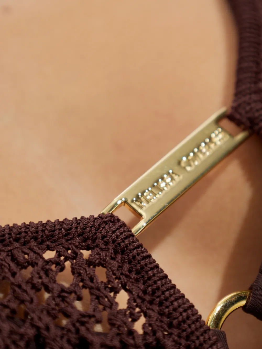 Melissa Odabash Ellis Long-sleeve Cut-out Mini Dress In Brown