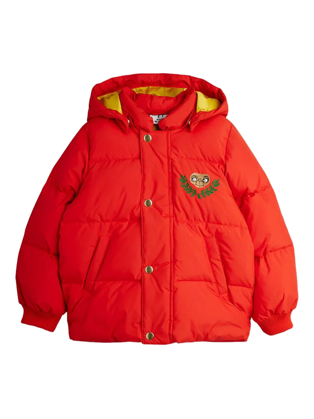 Mini Rodini embroidered-detail hooded jacket - Rosso