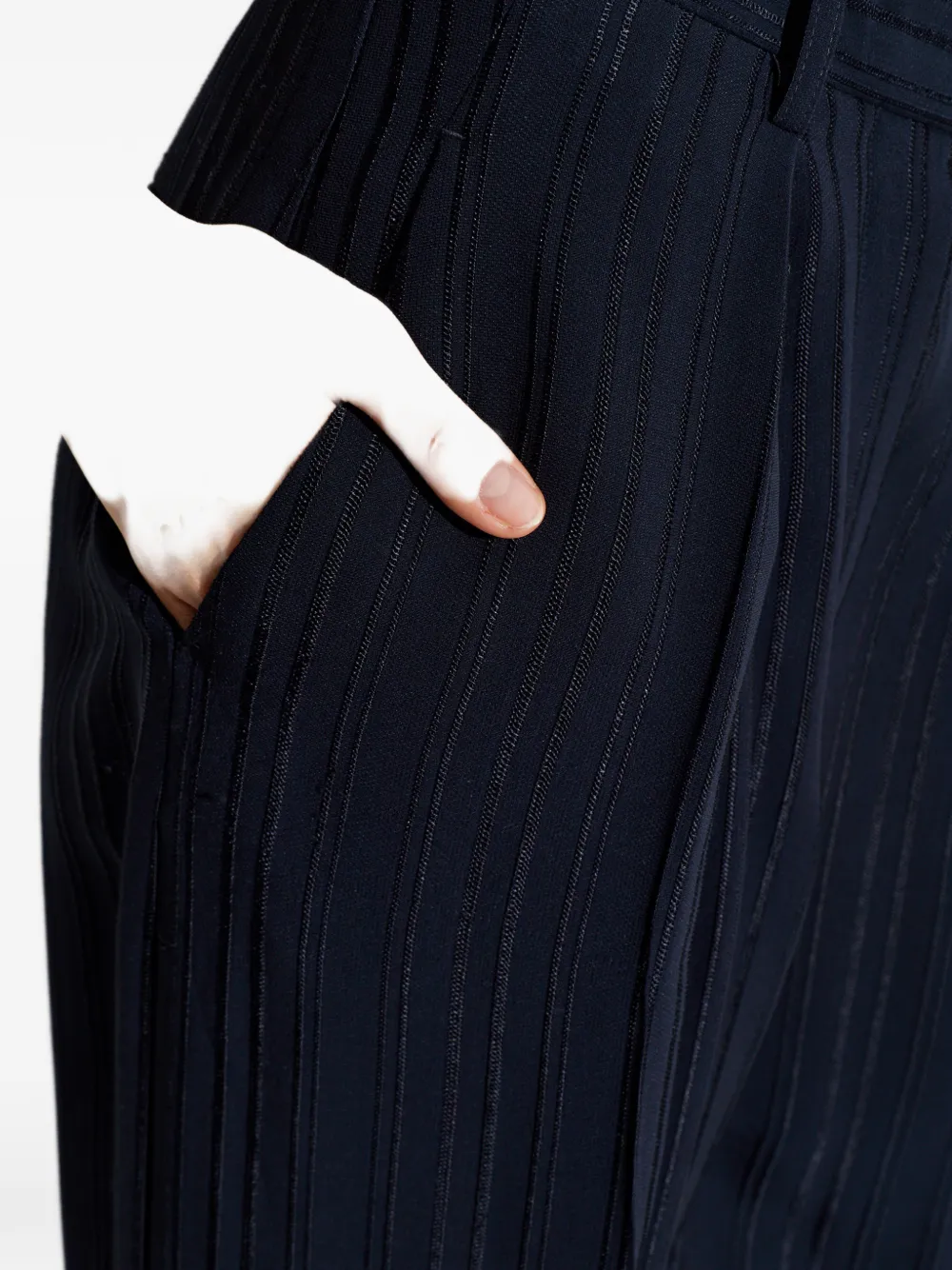 Victoria Beckham Pleated Trousers In Blue