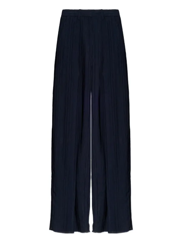 Victoria Beckham Pleated Trousers in Blue