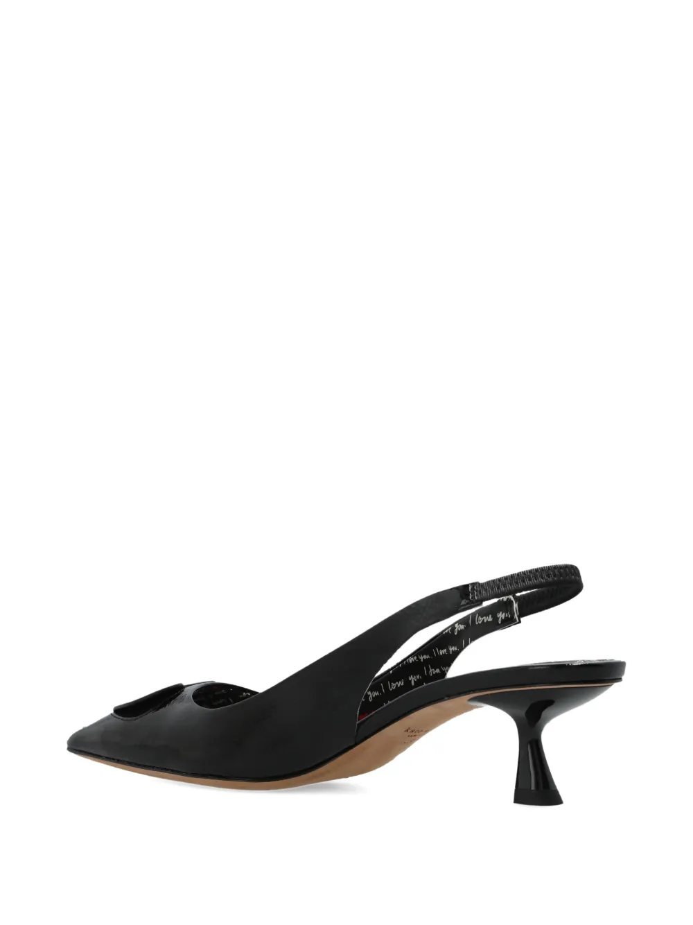 Kate Spade 60mm Lover Heart-detailed Heels In Black